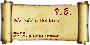 Vékás Bettina névjegykártya