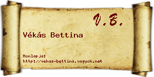 Vékás Bettina névjegykártya