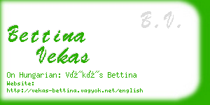 bettina vekas business card